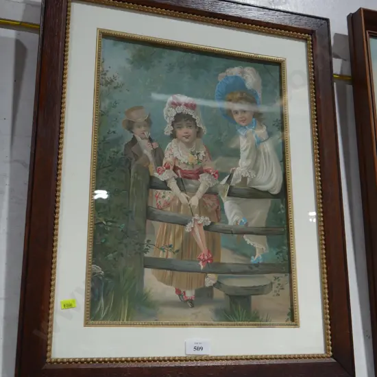 Framed vintage artwork