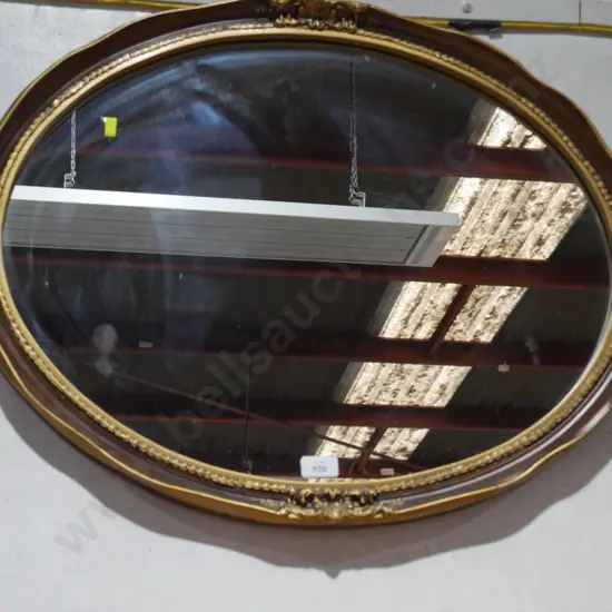 Oval wall mirror
