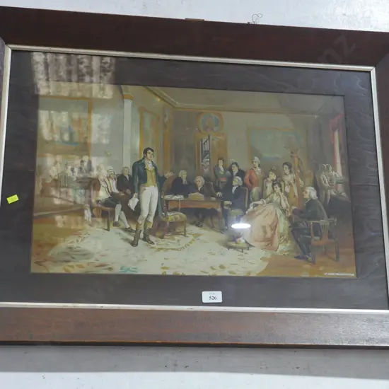 Oak framed print, Burns in Edinburgh