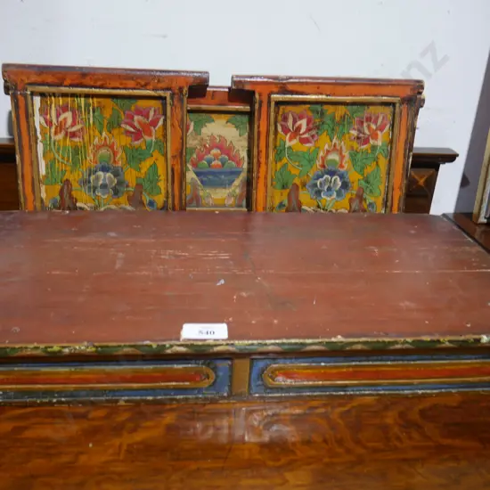 Oriental style stand, etc