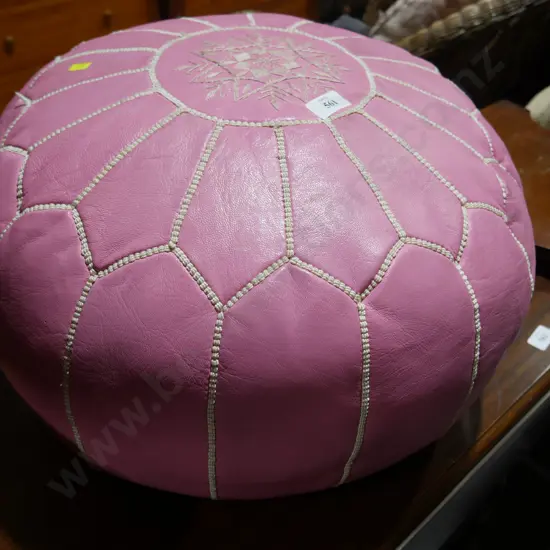 Pink poof stool