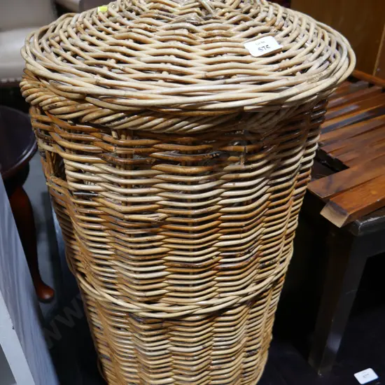 Cane laundry basket etc