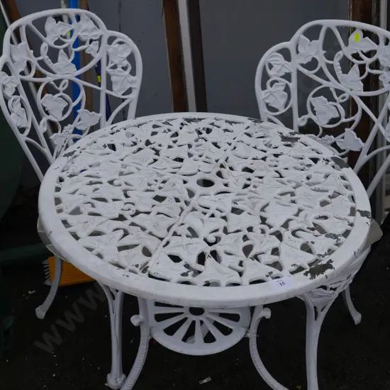 Aluminium table and chairs