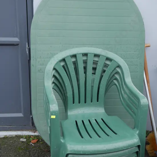 PVC table and chairs