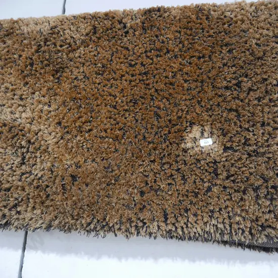 Black brown rug