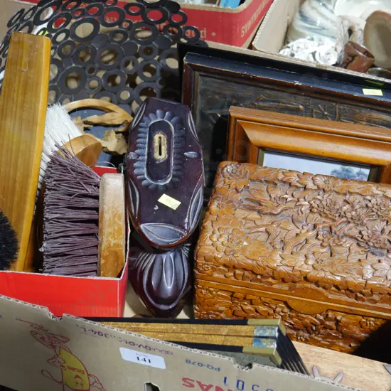 Woodware, brushes etc