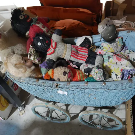Dolls and pram