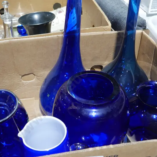 Blue glassware