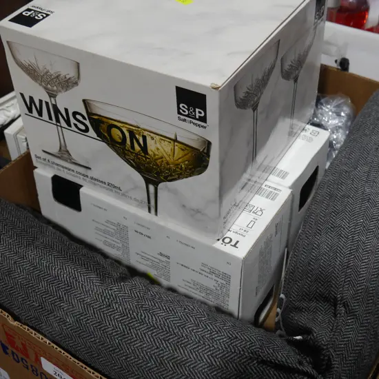 Draught stops, glassware