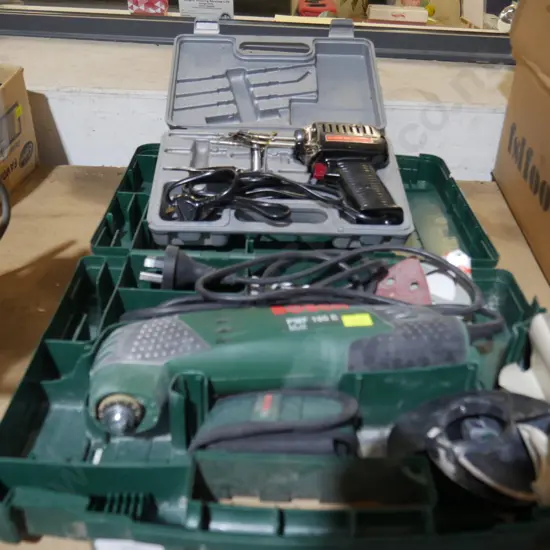 Detail sander , soldering gun