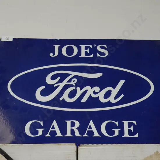 Joe's garage Ford sign