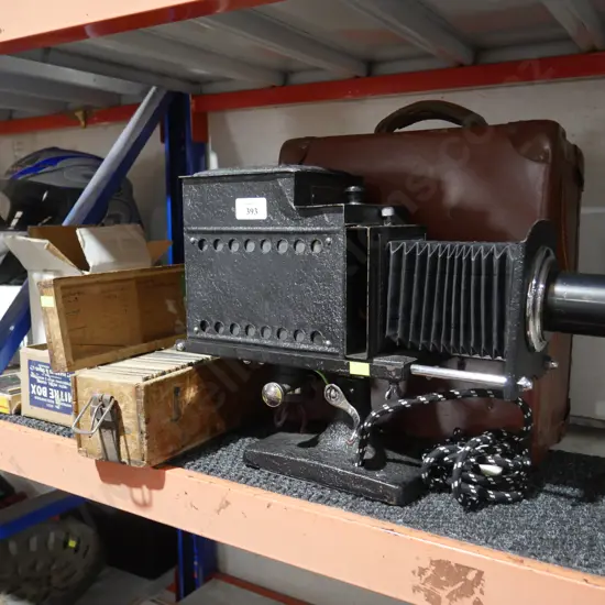 Slides and projector