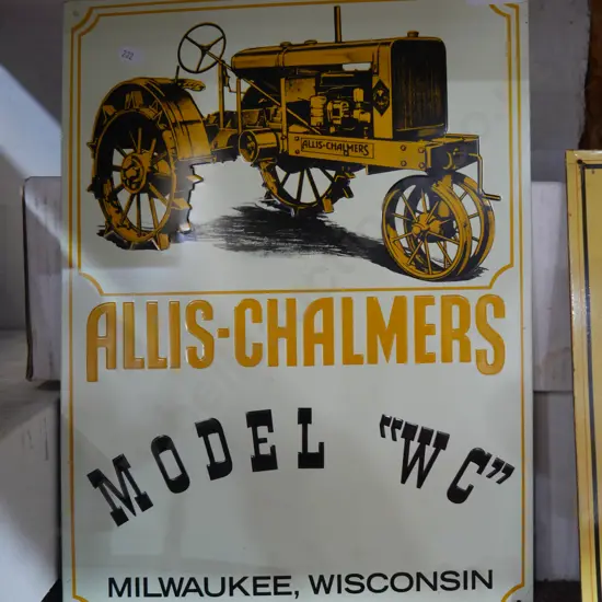 Allis Chalmers tin sign