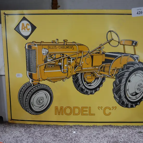 Allis Chalmers tin sign