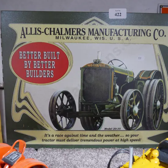 Allis Chalmers tin sign