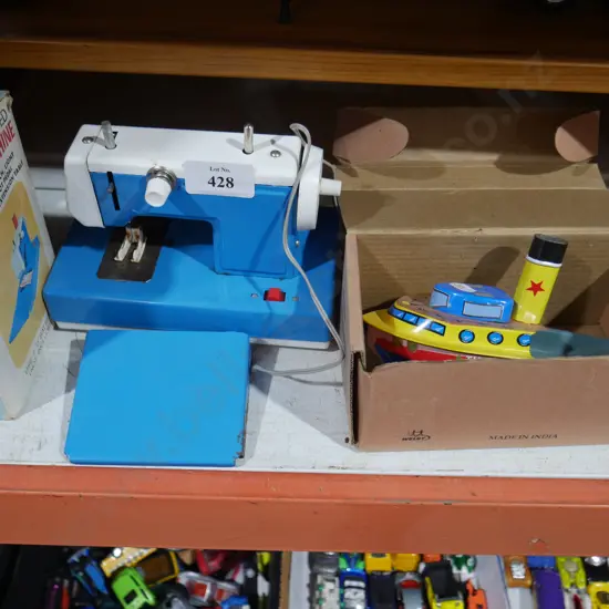 Battery operated sewing machine
