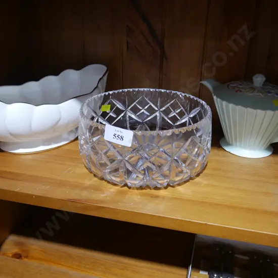 Crystal bowl etc