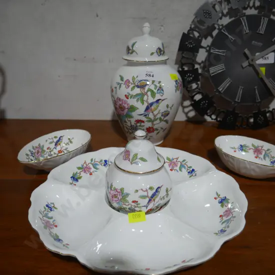 Ansley lidded vase etc