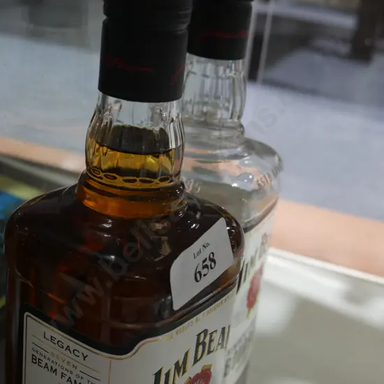 Bottle and a half of Jim Beam