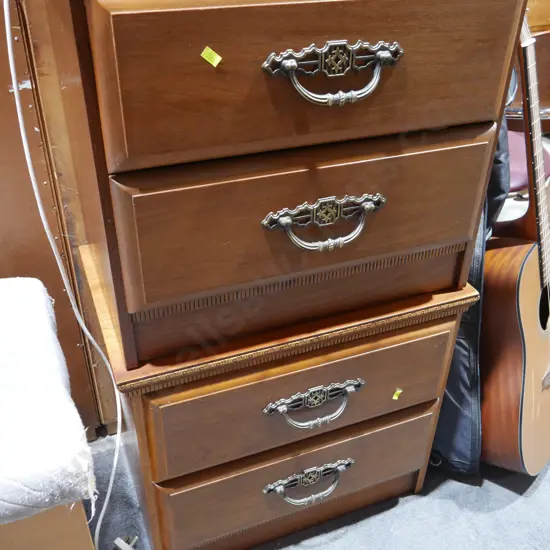 Pair bedside drawers