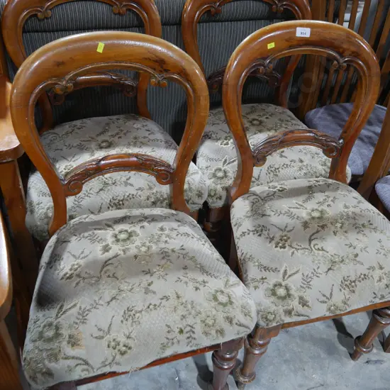 4 balloon back chairs