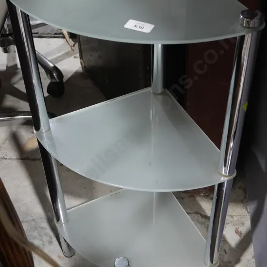 Glass corner stand