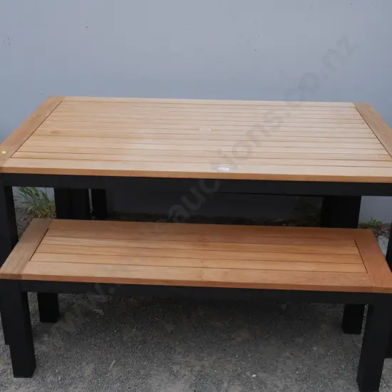 Outdoor table and 2 bench seats