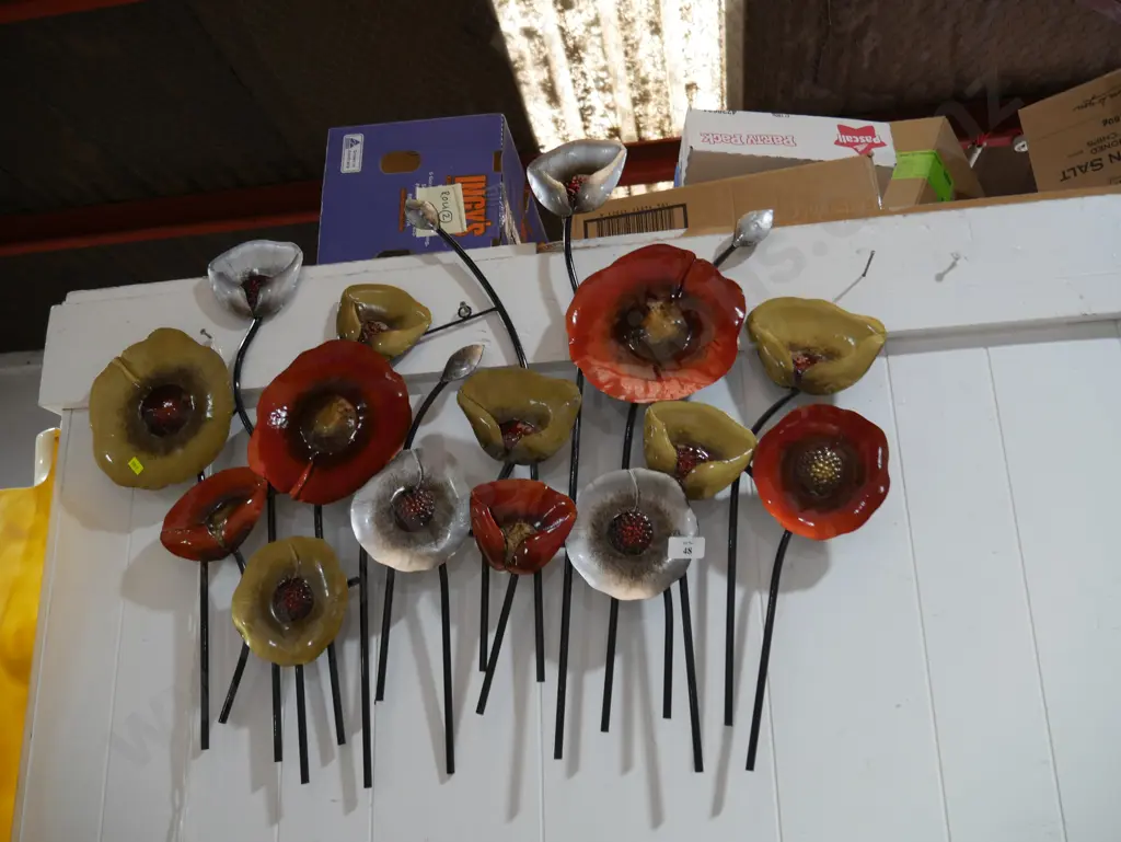 Metal flower wall decor Image 1++