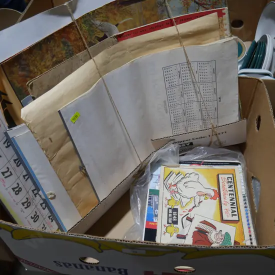 Vintage calendars etc