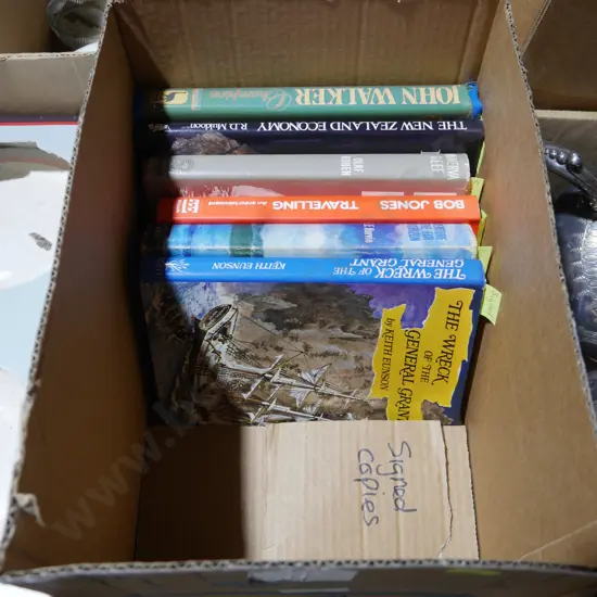 Six books signed by the authors