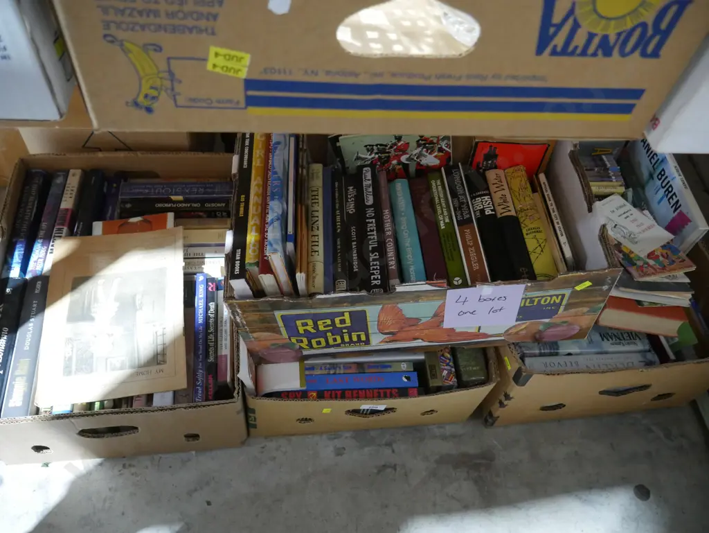 Four boxes of books Image 1++
