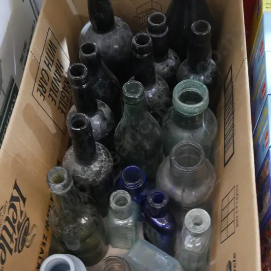 Old glass bottles