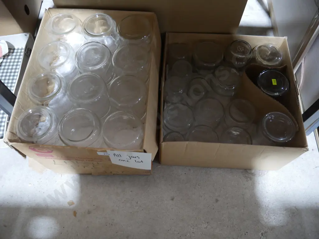 Three boxes of jars Image 1++