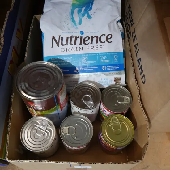 Canned dog food etc