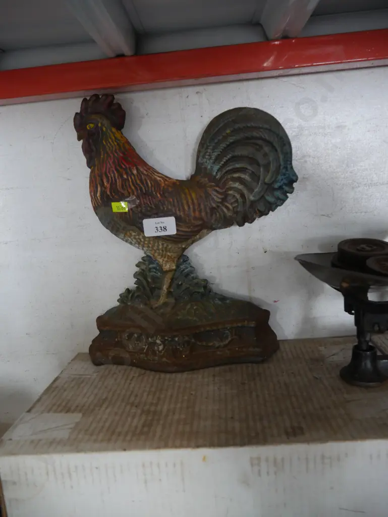 Cast iron rooster door stop Image 1++