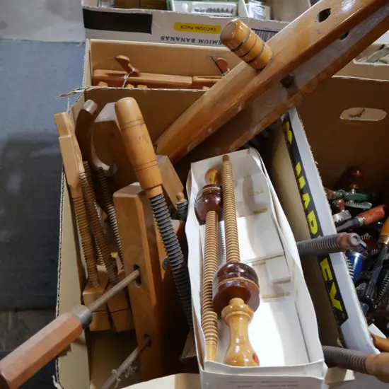 Wooden hand screw clamps etc