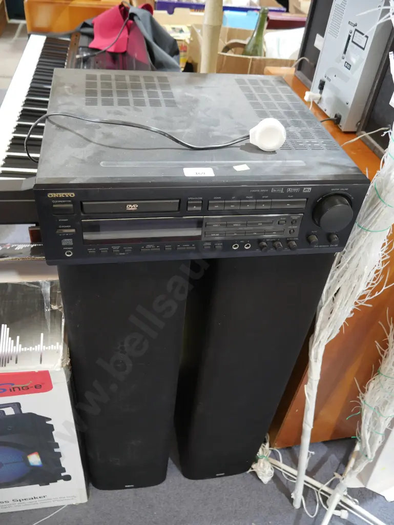 Onkyo DVD receiver b and W stereo speakers Image 1++