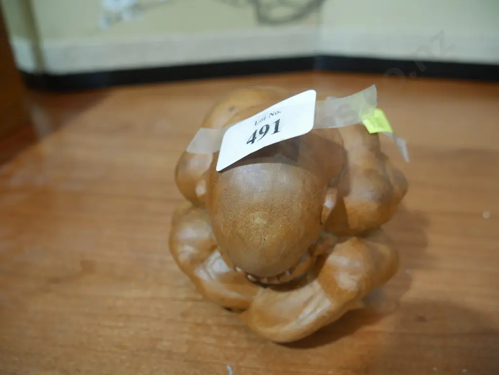 Wooden weeping monk ornament Image 1++