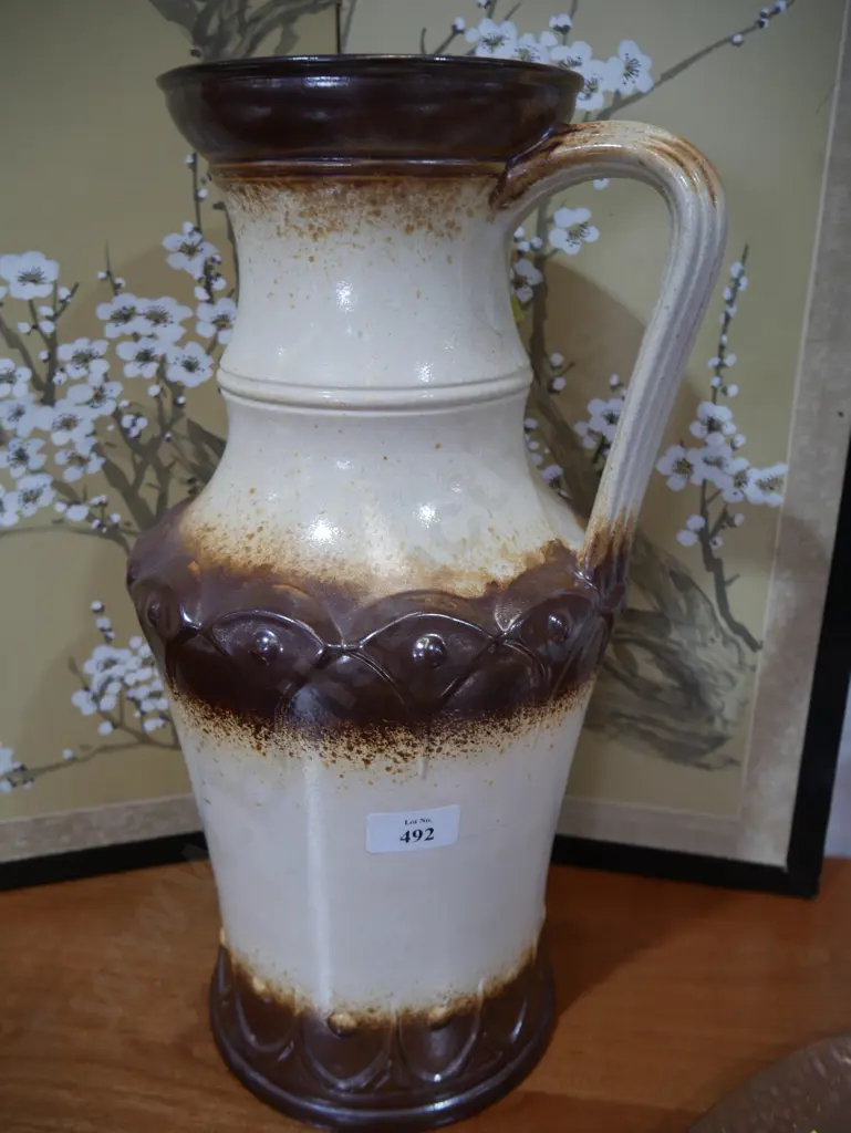 Large German pottery handled vase Image 1++