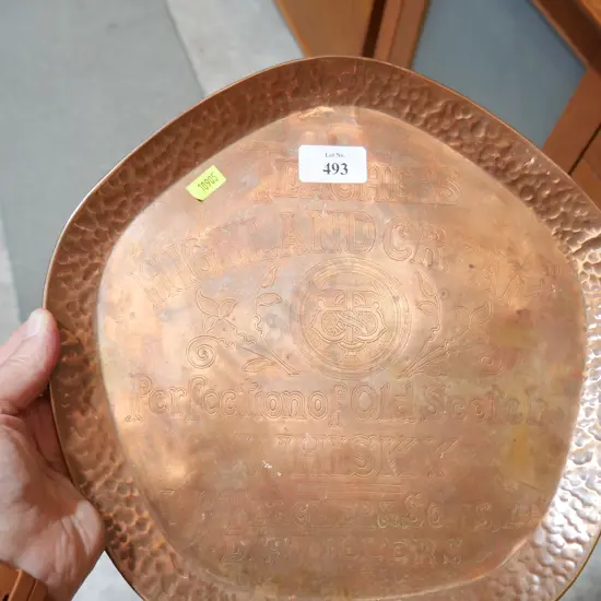 Copper whisky plate