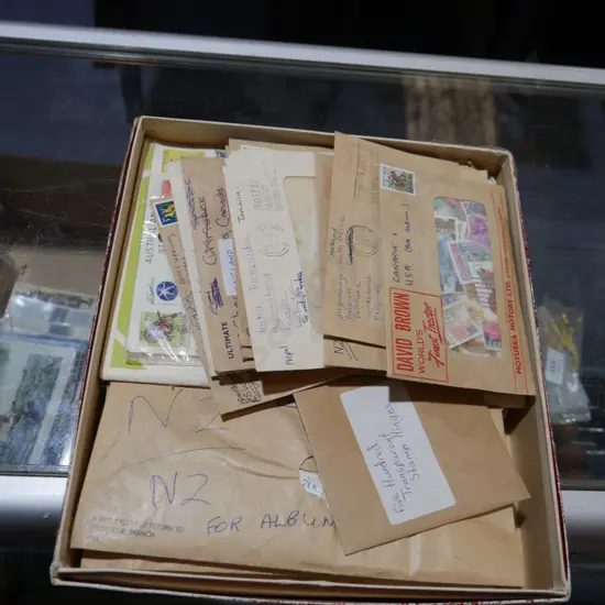 Stamp album, loose stamps