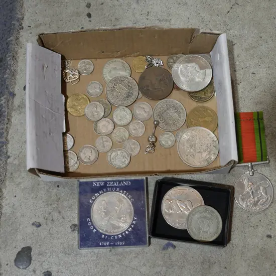 Coins and a medal