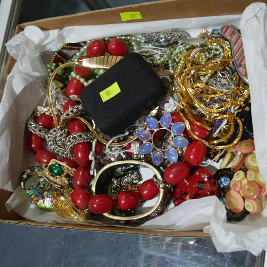 Costume jewellery and a Sterling silver necklace