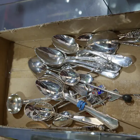 Sterling silver teaspoons etc