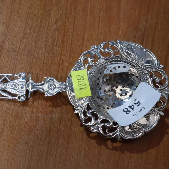 Sterling silver tea strainer