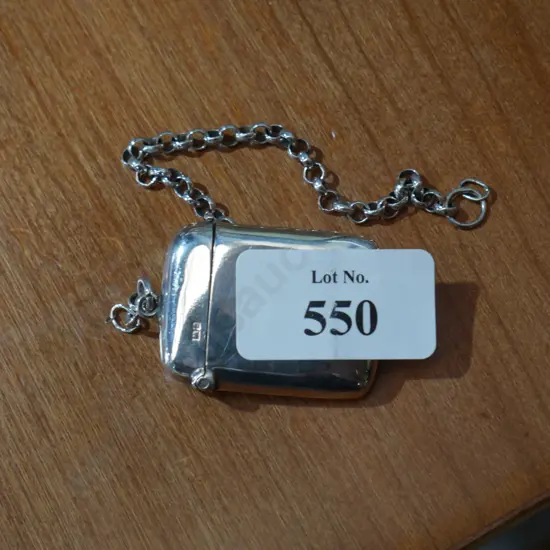 Sterling silver vesta case