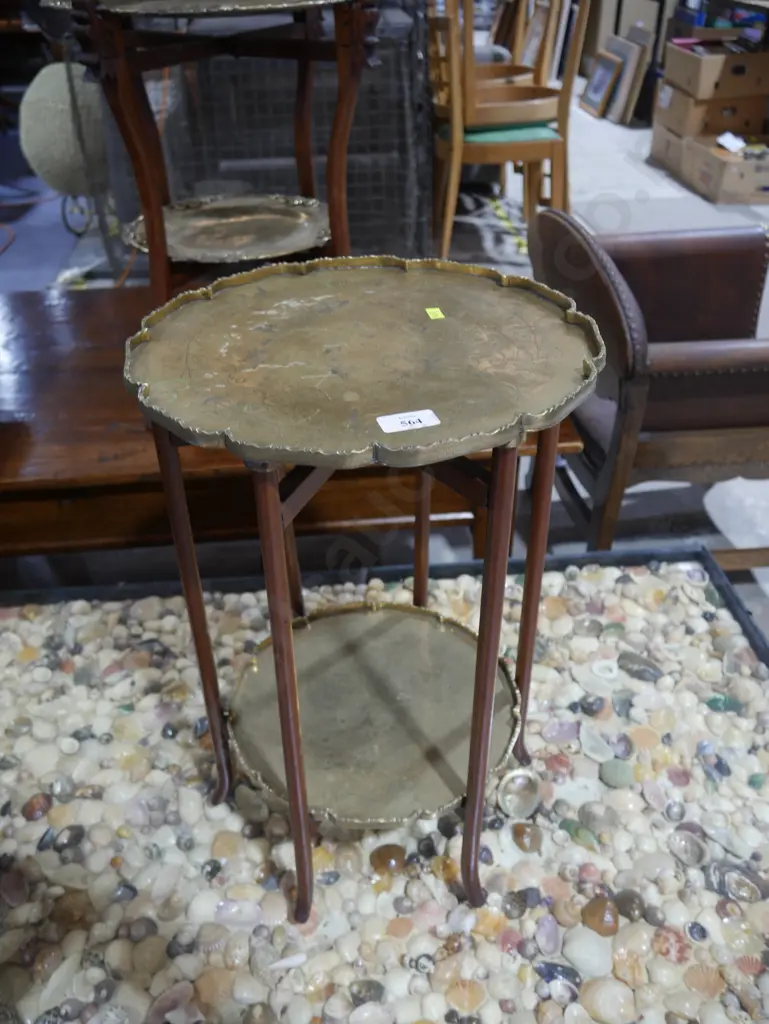 Brass two-tier oriental stand Image 1++