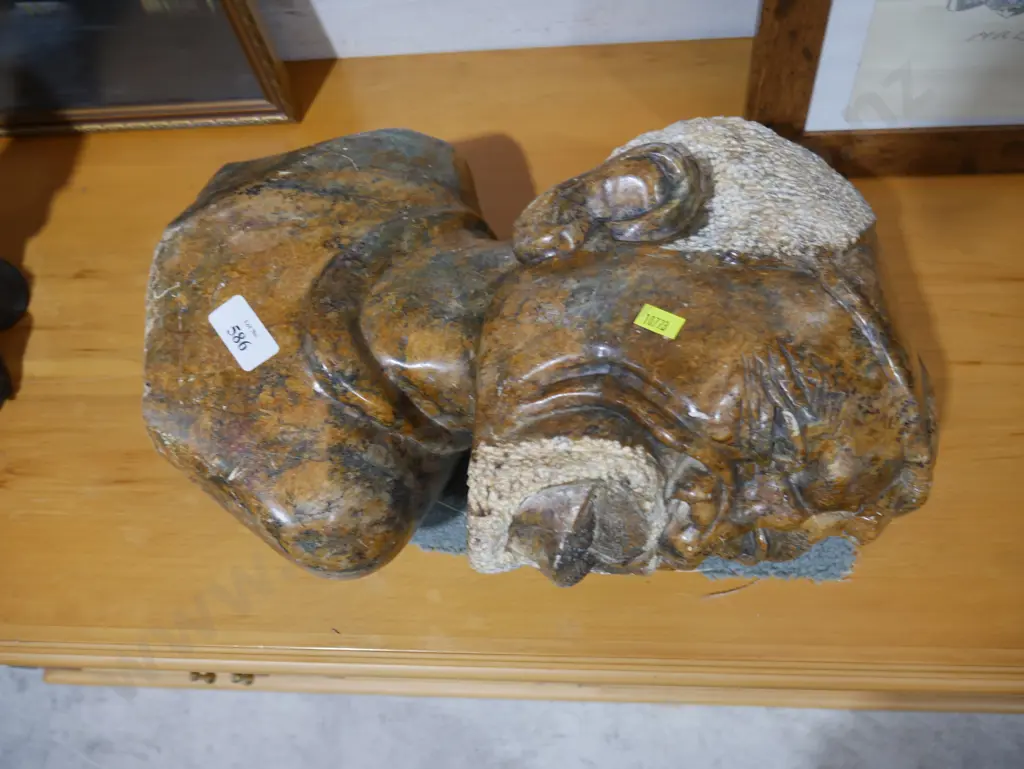 Carved stone head Image 1++