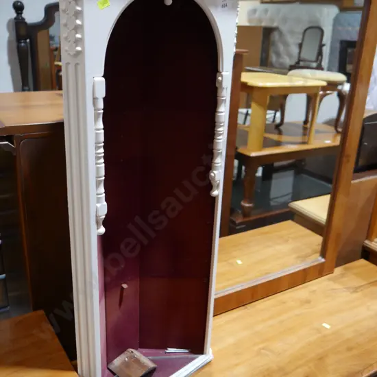 White corner display shelf