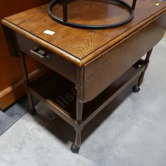 Drop side tea trolley